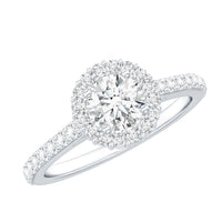 Classic Moissanite Halo Engagement Ring