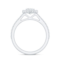 Classic Moissanite Halo Engagement Ring