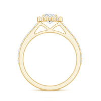 Classic Moissanite Halo Engagement Ring