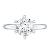 2 CT Moissanite Solitaire Engagement Ring in 6 Prongs