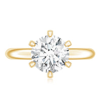 2 CT Moissanite Solitaire Engagement Ring in 6 Prongs