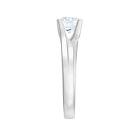 7 MM Round Moissanite Solitaire Engagement Ring in Reverie Setting