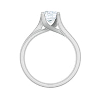 7 MM Round Moissanite Solitaire Engagement Ring in Reverie Setting