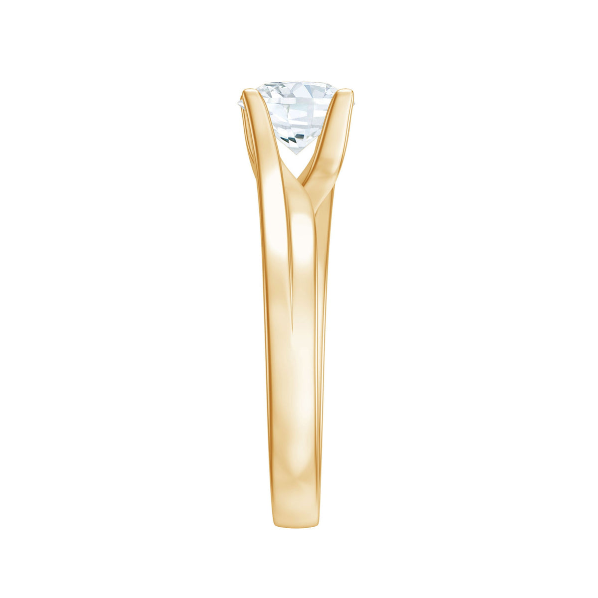 7 MM Round Moissanite Solitaire Engagement Ring in Reverie Setting