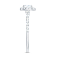 Cubic Zirconia Halo Engagement Ring with Certificate