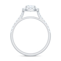 Cubic Zirconia Halo Engagement Ring with Certificate