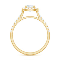Cubic Zirconia Halo Engagement Ring with Certificate