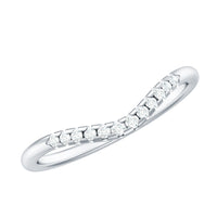 Curved Stackable Ring with Certified Moissanite