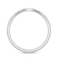 Curved Stackable Ring with Certified Moissanite