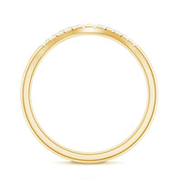Curved Stackable Ring with Certified Moissanite