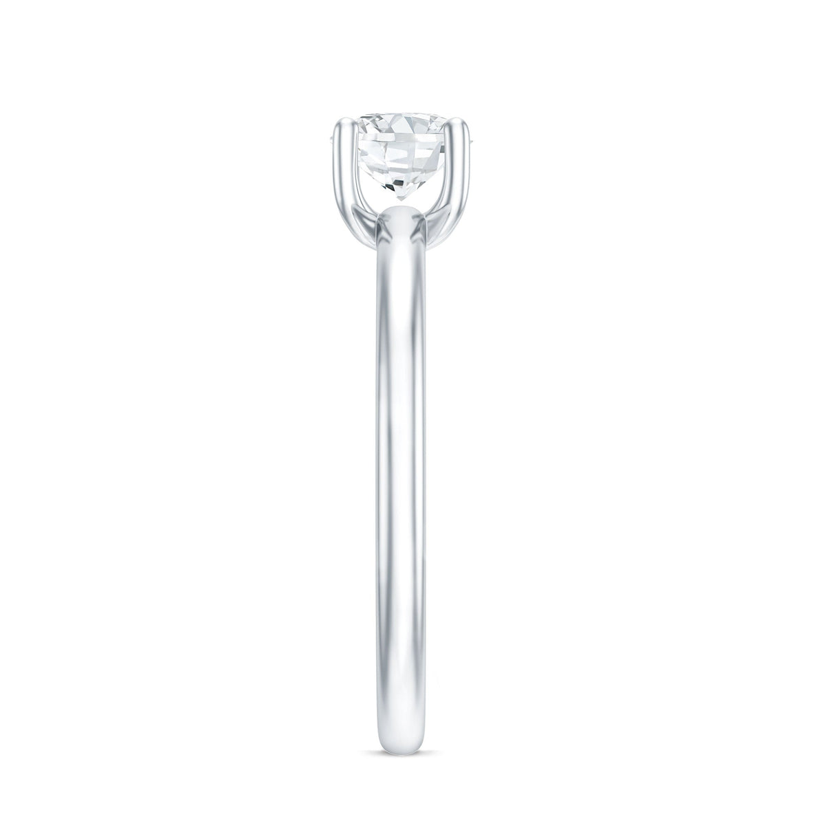 Certified 6 MM Moissanite Solitaire Promise Ring for Her