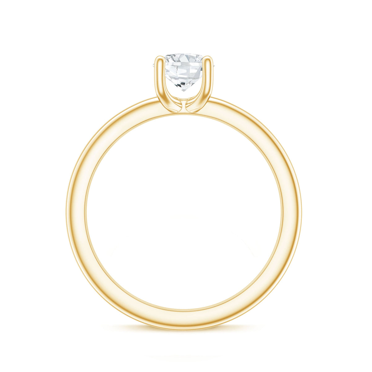 Certified 6 MM Moissanite Solitaire Promise Ring for Her
