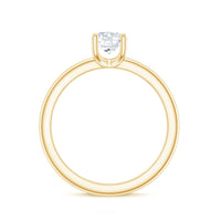 Certified 6 MM Moissanite Solitaire Promise Ring for Her