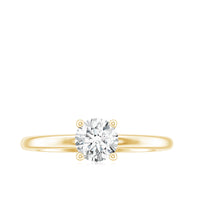 Certified 6 MM Moissanite Solitaire Promise Ring for Her