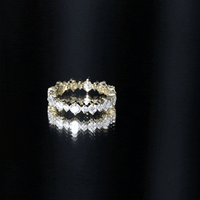 Round Certified Moissanite Stackable Eternity Ring For Women