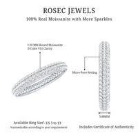 Classic Moissanite Eternity Wedding Band for Women