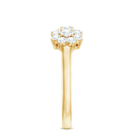 Cubic Zirconia Floral Cluster Engagement Ring