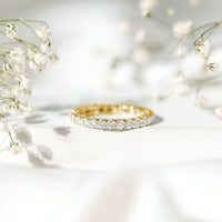 Brilliant Cut Moissanite Eternity Wedding Ring for Women