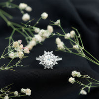 Certified Round Moissanite Halo Engagement Ring for Her