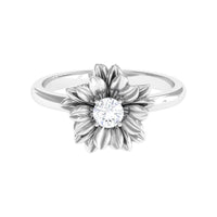 Certified Real Diamond Floral Engagement Ring