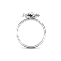 Certified Real Diamond Floral Engagement Ring