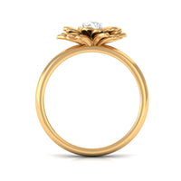 Certified Real Diamond Floral Engagement Ring