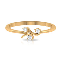 Certified Moissanite Three Stone Promise Ring