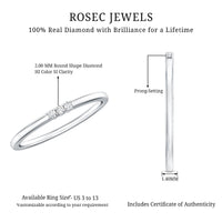 Certified Round Diamond Proposal Ring For Her