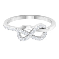 Certified Natural Diamond Infinity Ring for Valentines