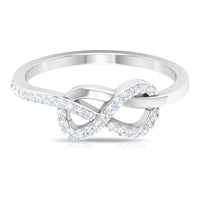 Certified Natural Diamond Infinity Ring for Valentines