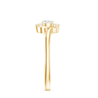 Rosec Jewels certified real diamond promise ring with a bypass shank, featuring a sparkling central diamond and elegant design.