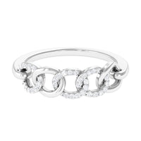Contemporary Diamond Interlock Ring with Certificate