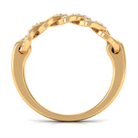 Contemporary Diamond Interlock Ring with Certificate