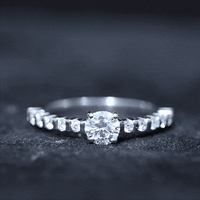 Round Brilliant Cut Moissanite Proposal Ring