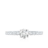 Round Brilliant Cut Moissanite Proposal Ring