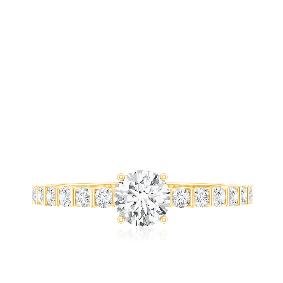 Round Brilliant Cut Moissanite Proposal Ring