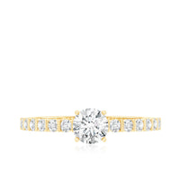 Round Brilliant Cut Moissanite Proposal Ring