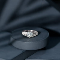 Certified Cubic Zirconia Heart Engagement Ring