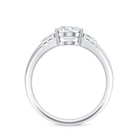Oval Cubic Zirconia Solitaire Engagement Ring