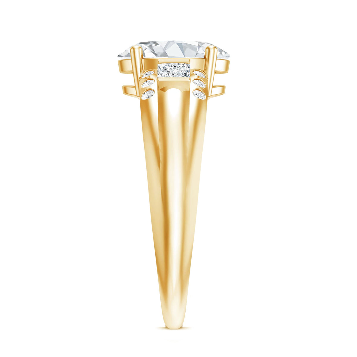 Oval Cubic Zirconia Solitaire Engagement Ring