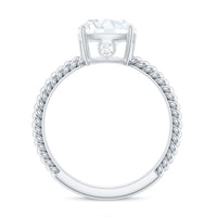 Cushion Cut Cubic Zirconia Solitaire Engagement Ring