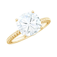 Cushion Cut Cubic Zirconia Solitaire Engagement Ring