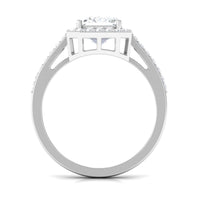 Emerald Cut Cubic Zirconia Statement Engagement Ring