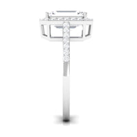 Emerald Cut Cubic Zirconia Statement Engagement Ring