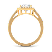 Emerald Cut Cubic Zirconia Statement Engagement Ring