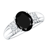 Certified 4.2 Carat Lab Grown Black and White Diamond Statement Engagement Ring