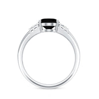 Certified 4.2 Carat Lab Grown Black and White Diamond Statement Engagement Ring
