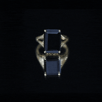 9 Carat Solitaire Lab Grown Black Diamond Emerald Cut Engagement Ring