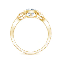 1 Carat Lab Grown Diamond Cushion Engagement Ring
