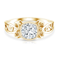 1 Carat Lab Grown Diamond Cushion Engagement Ring